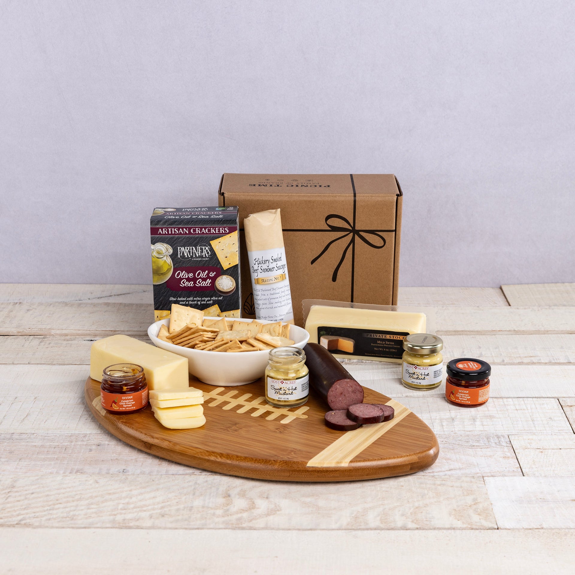 Touchdown! Cutting Board with Gourmet Gift Pack