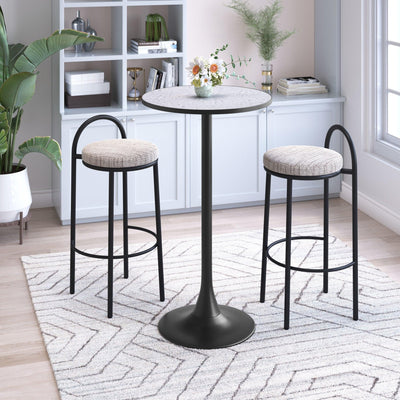 Bite Bar Table Gray & Black