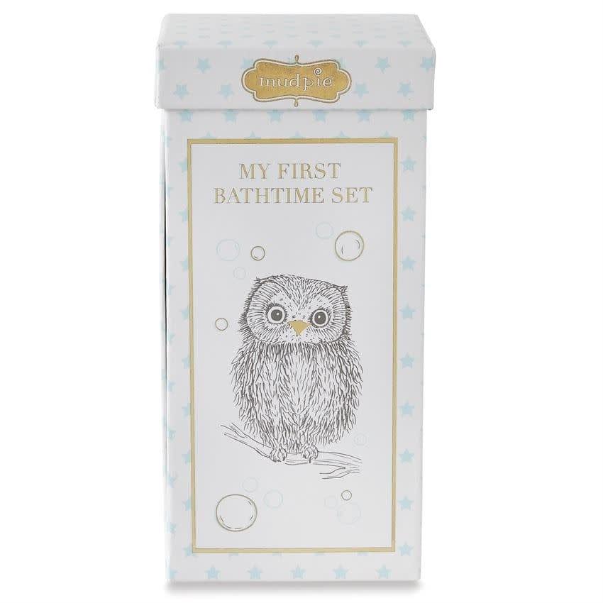 Mud Pie My First Bath Washcloths Blue