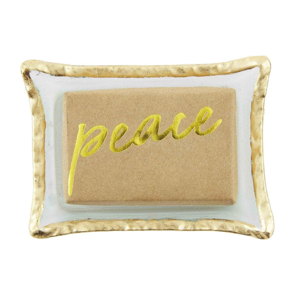Mud Pie Peace Glass Soap Bar Set