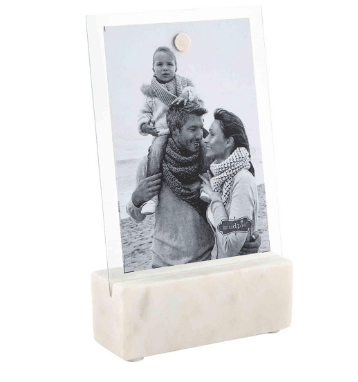 Mud Pie White Marble Stand Frame