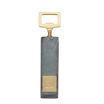 Mud Pie K INITIAL MARBLE BOTTLE OPENER