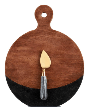 Mud Pie Natural Round Board Set
