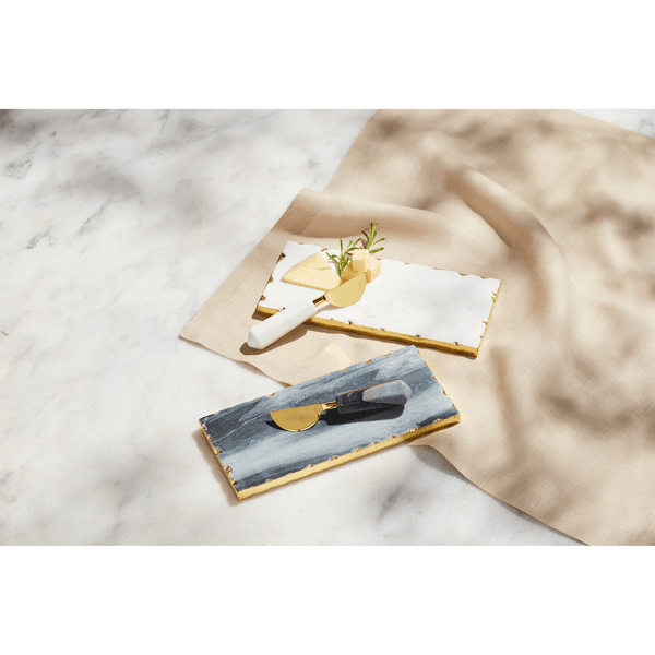 Mud Pie White Marble Everything Plate