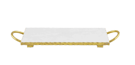 Mud Pie Gold & Marble Board with Handles