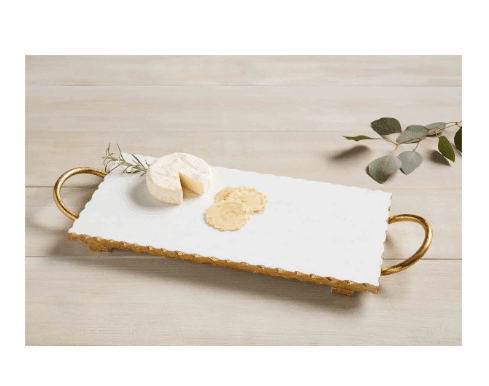 Mud Pie Gold & Marble Board with Handles