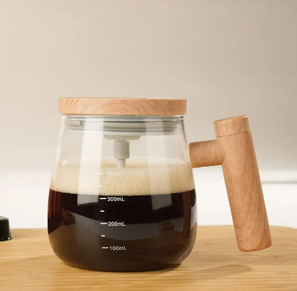 Self Stirring Bamboo Mug