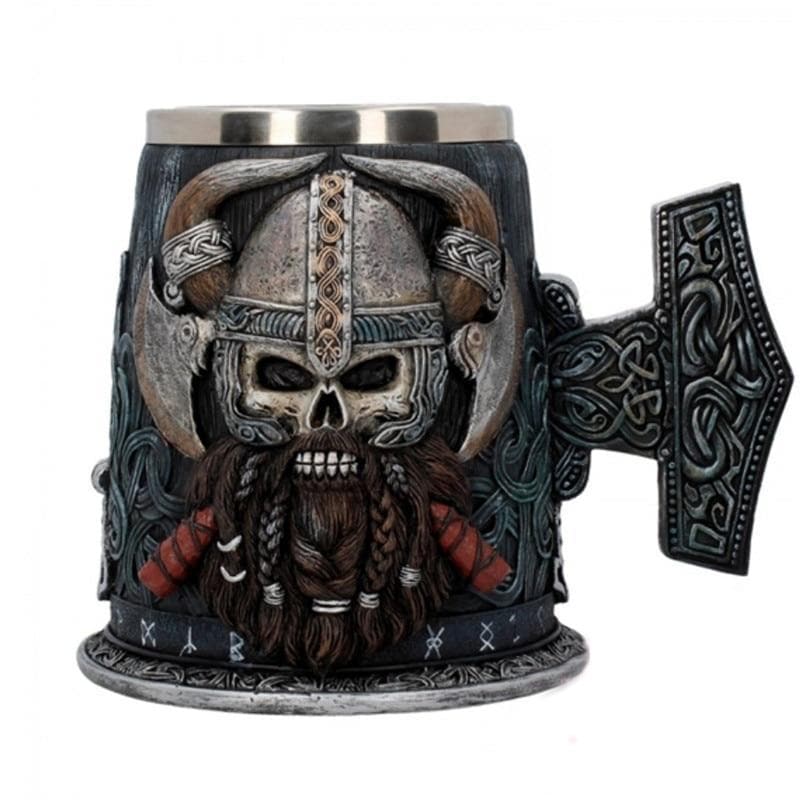 Viking Warrior Mjolnir Tankard - Hand Painted Special Edition
