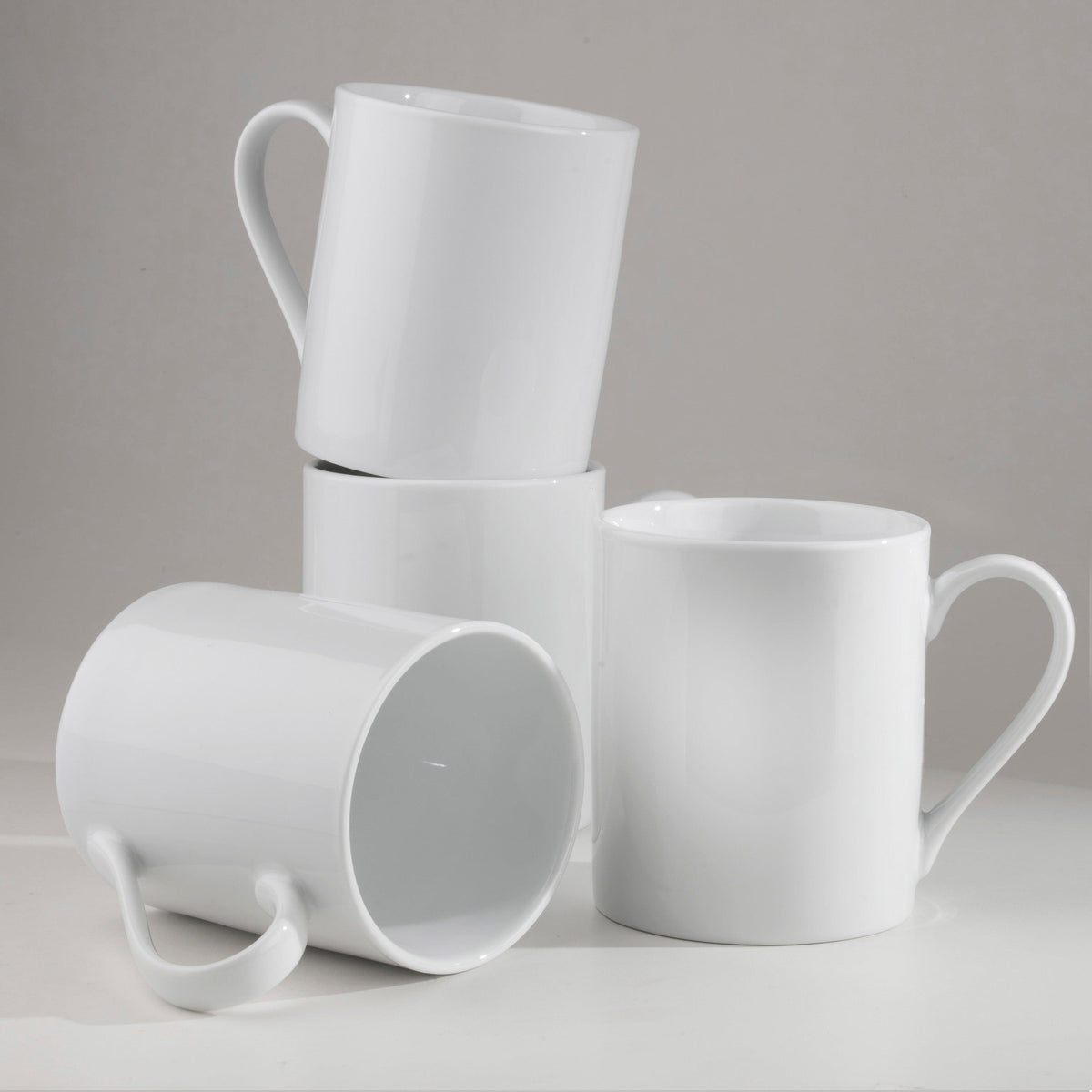 White Essential Classic 12-Oz Can Shape Mugs , Set of 4