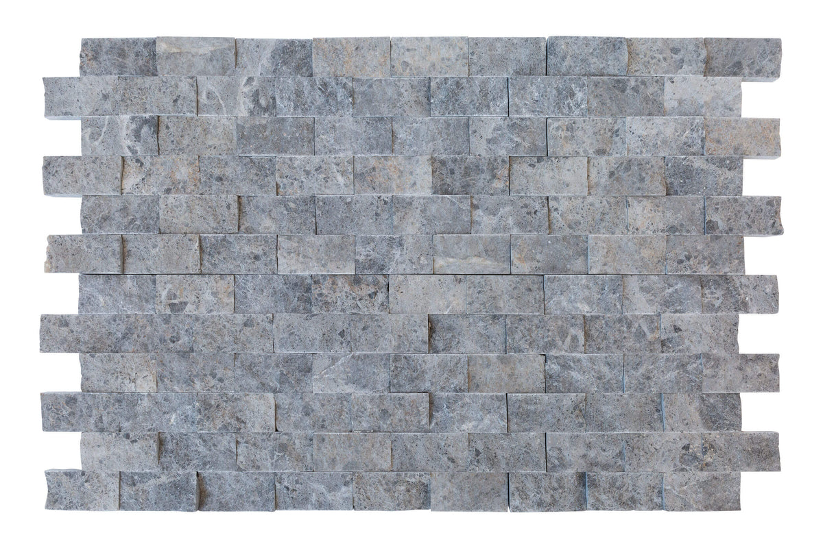 Silver Shadow Split Face Marble Mosaics 12