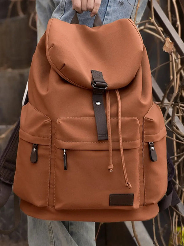 Multi Pockets Adjustable Strap Canvas Backpack Bag