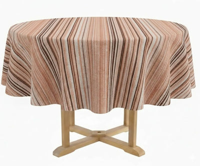 Striped Round Tablecloth - Cotton