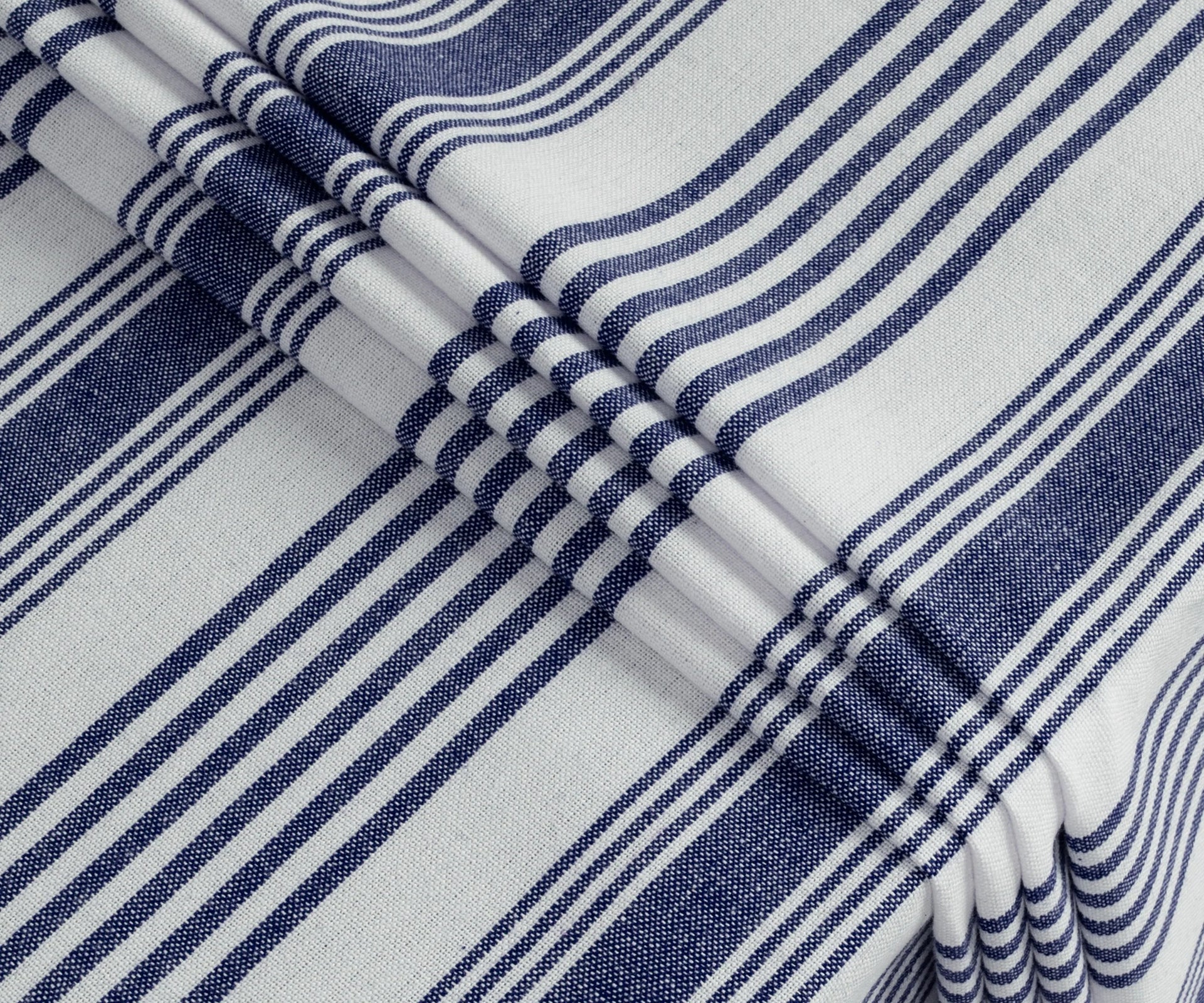 Blue French Stripe Tablecloth