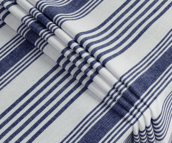 Blue French Stripe Tablecloth