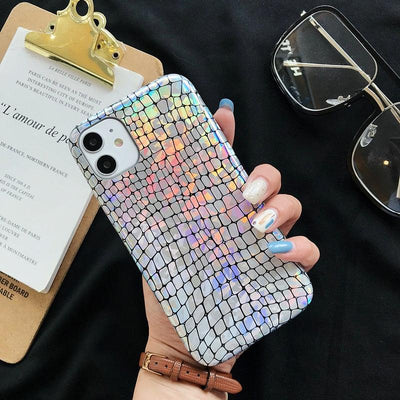 Multicolored Crocodile Texture Soft Silicone Phone Case For iphone 14 Mini 13 Pro Snake Skin Pu Leather Cover Mobile Phone Case Snake Skin Print Pattern Thin Leather Back Cover Protective Case For iPhone