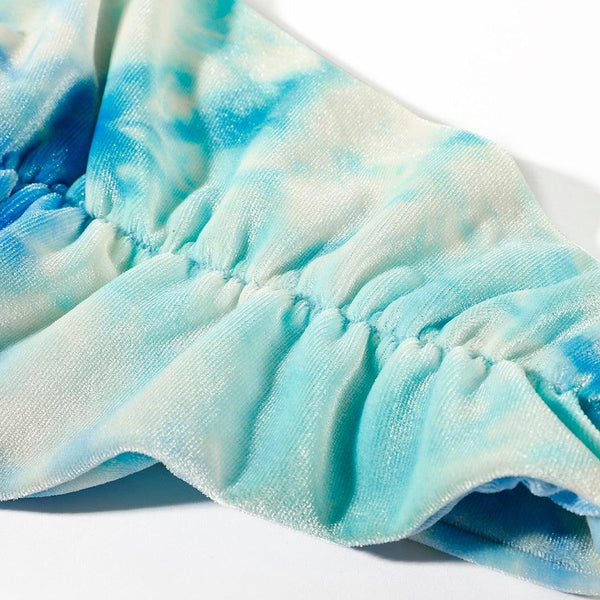 Multicolored Women Swimwear Modern Push Up Swimsuit Micro Bikinis Set Swimming Bathing Suit Beachwear Bikini Women's Bikini Set Two Piece Ribbed Padded Front Back Self-tie Triangle Bikini Lace Up Bottom