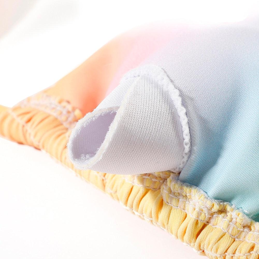 Multicolored Women Swimwear Modern Push Up Swimsuit Micro Bikinis Set Swimming Bathing Suit Beachwear Bikini Women's Bikini Set Two Piece Ribbed Padded Front Back Self-tie Triangle Bikini Lace Up Bottom