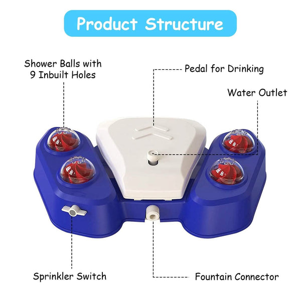 Multifunctional Automatic Pet Water Dispenser Outdoor Step-on Activated Sprinkler