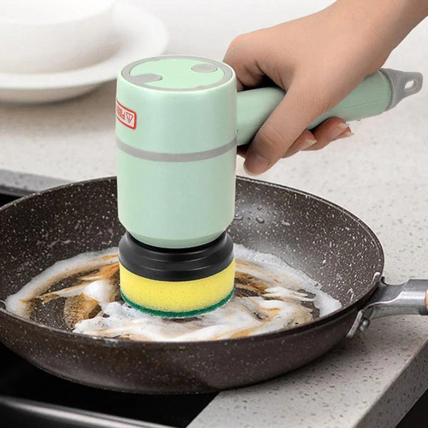 Multifunctional Electric Cleaning Brush with Scouring Pad Attachment - Gifts for You 'n Me