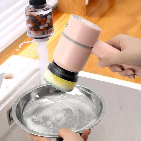 Multifunctional Electric Cleaning Brush with Scouring Pad Attachment - Gifts for You 'n Me
