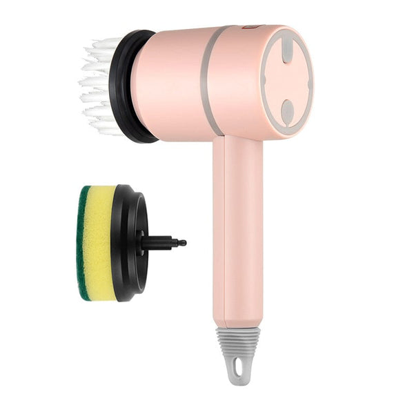 Multifunctional Electric Cleaning Brush with Scouring Pad Attachment