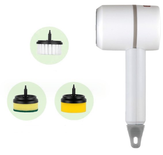 Multifunctional Electric Cleaning Brush with Scouring Pad Attachment