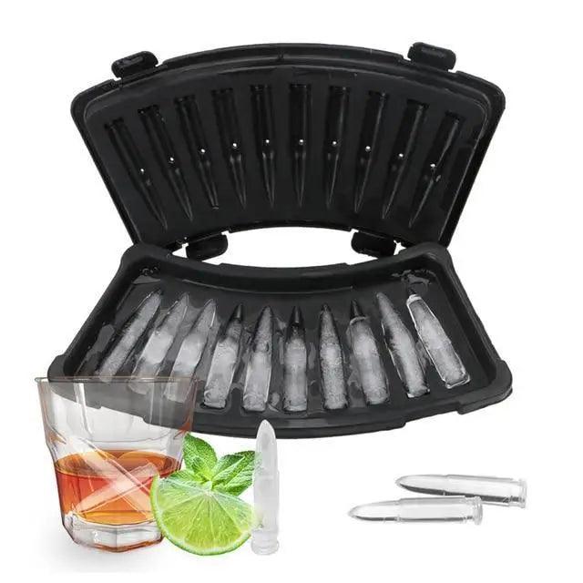 Multifunctional Ice Cube Maker Creative Silica Gel Gun Bullet Skull Shape Tray Mold Home Bar Party Cool Whiskey Wine Ice Cream Bar Tool