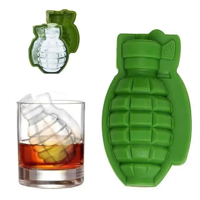Multifunctional Ice Cube Maker Creative Silica Gel Gun Bullet Skull Shape Tray Mold Home Bar Party Cool Whiskey Wine Ice Cream Bar Tool