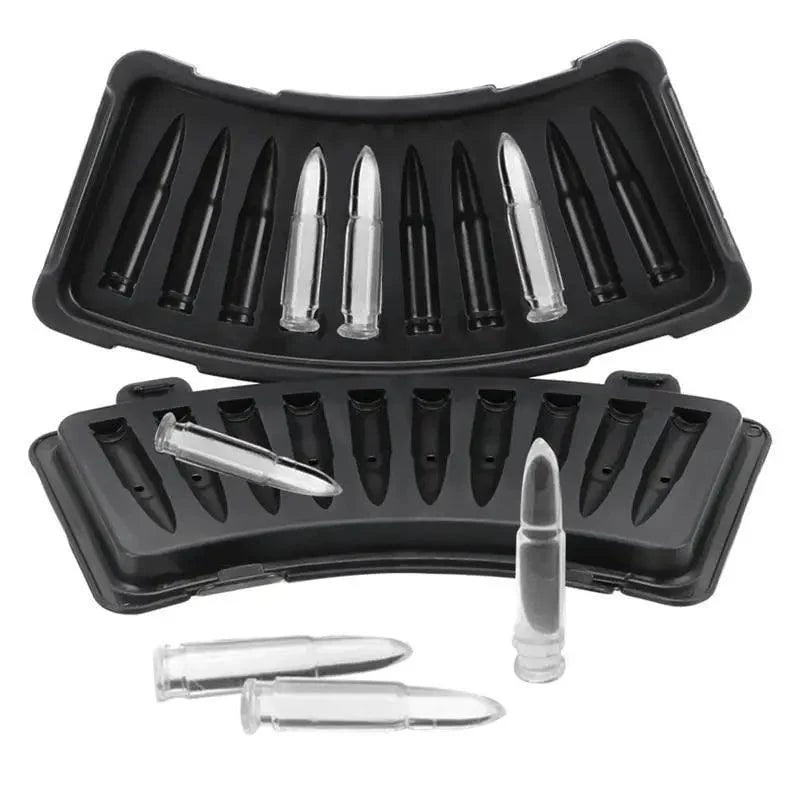 Multifunctional Ice Cube Maker Creative Silica Gel Gun Bullet Skull Shape Tray Mold Home Bar Party Cool Whiskey Wine Ice Cream Bar Tool