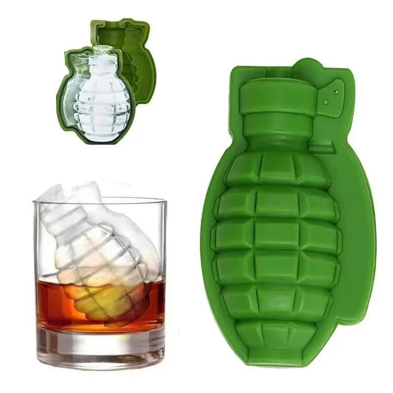 Multifunctional Ice Cube Maker Creative Silica Gel Gun Bullet Skull Shape Tray Mold Home Bar Party Cool Whiskey Wine Ice Cream Bar Tool