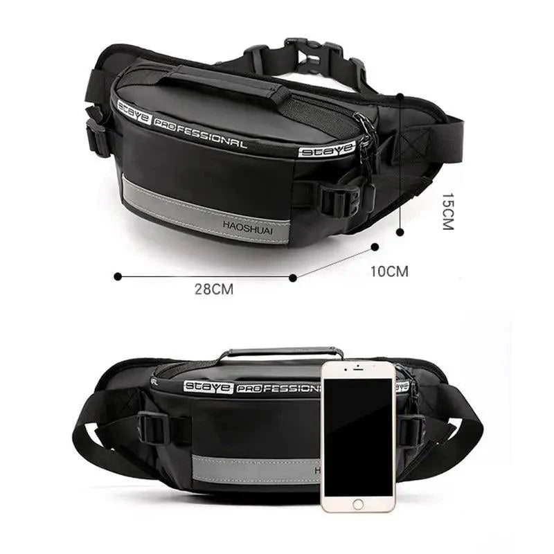 Multifunctional Outdoor Anti-Theft Waist Bag Men Fashionable Waterproof Fanny Pack Adjustable Belt Travel Bag