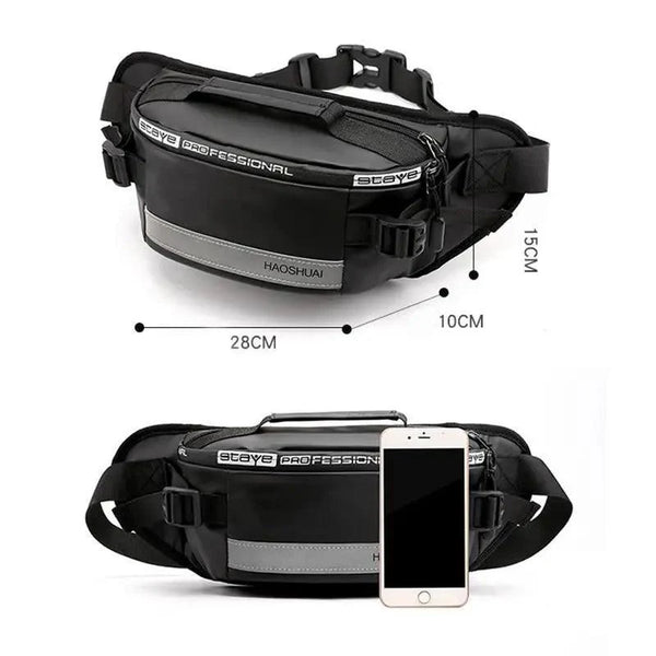 Multifunctional Outdoor Anti-Theft Waist Bag Men Fashionable Waterproof Fanny Pack Adjustable Belt Travel Bag