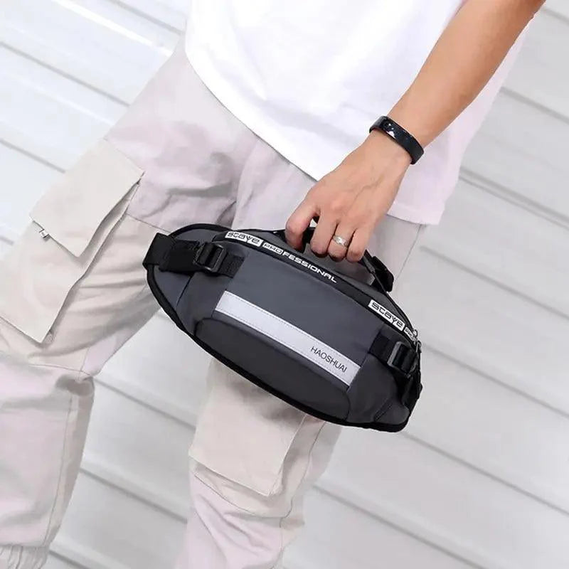 Multifunctional Outdoor Anti-Theft Waist Bag Men Fashionable Waterproof Fanny Pack Adjustable Belt Travel Bag
