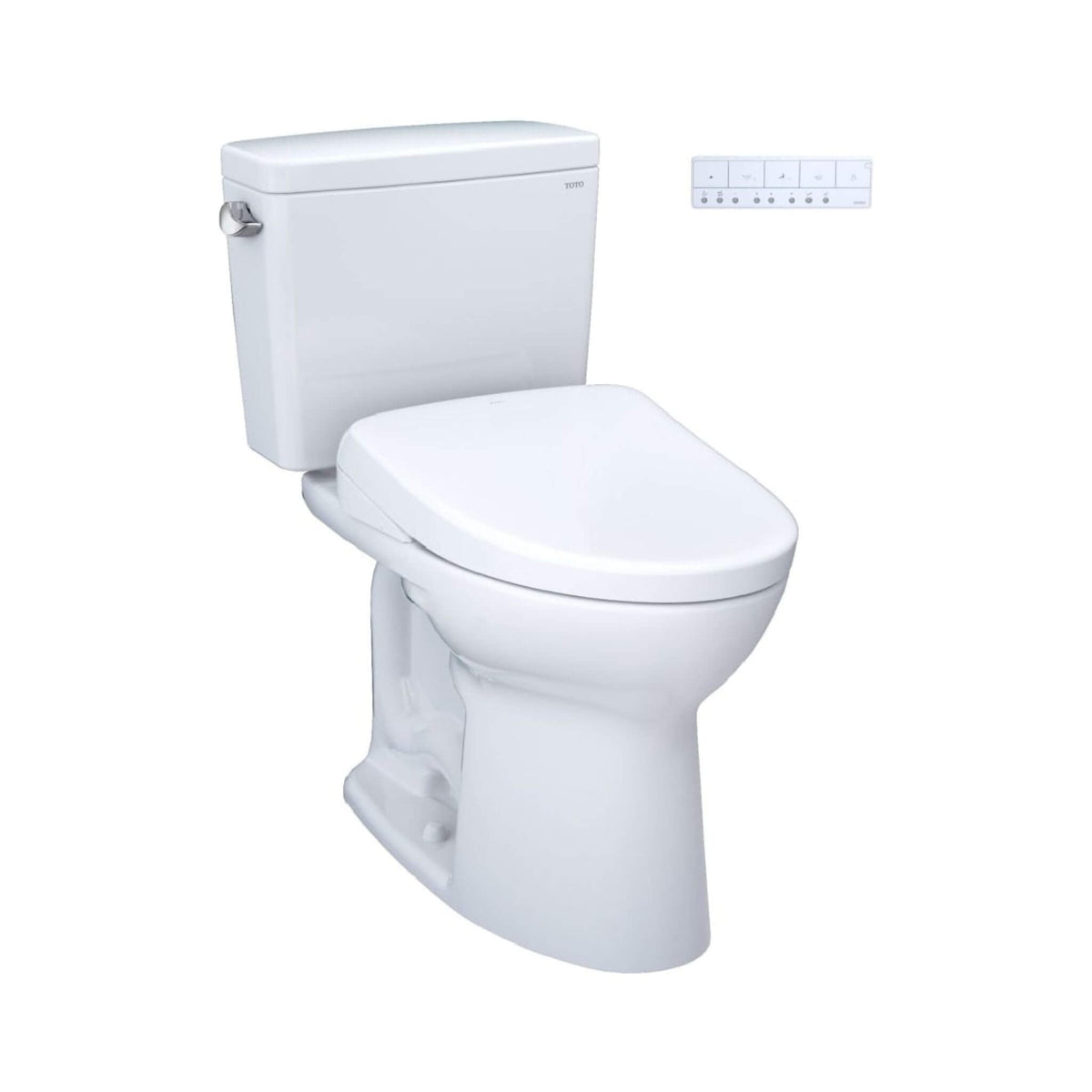 [MW7764726CEFG.10#01] TOTO Drake 1.28 GPF Universal Height Toilet With Washlet S7 Bidet Seat And 10