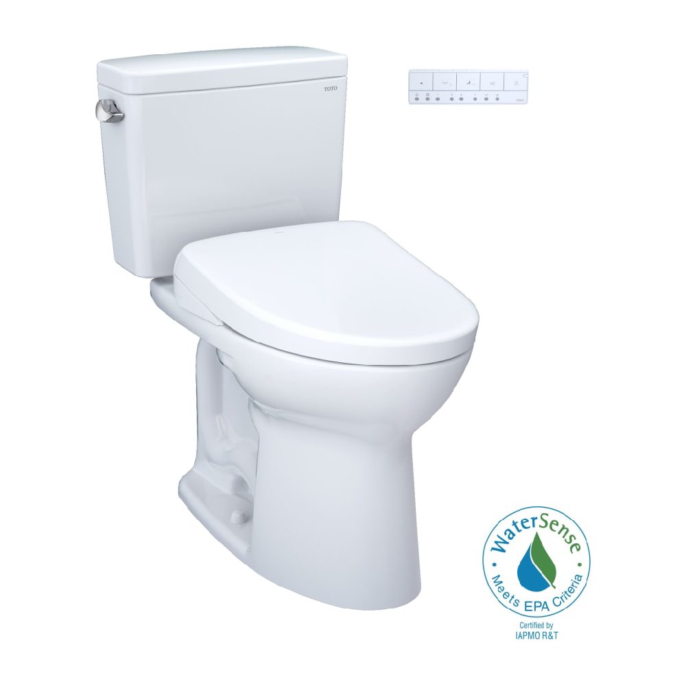 [MW7764726CSFG.10#01] TOTO Drake 1.6 GPF Elongated Chair Height Toilet With S7 Bidet Seat And 10