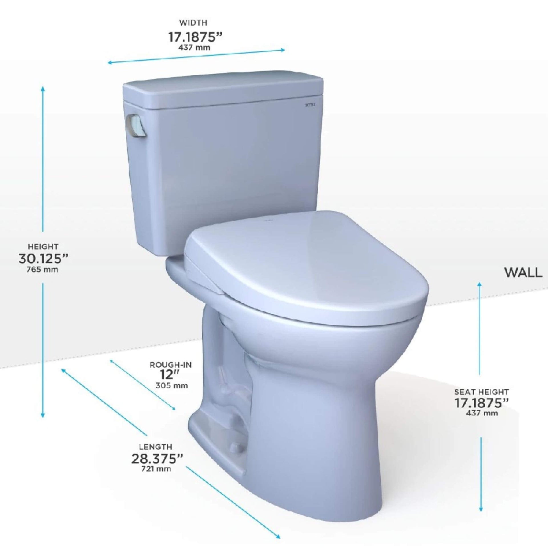 [MW7764726CSFGA#01] TOTO Drake 1.6 GPF Elongated Chair Height Ewater Toilet With Washlet S7A Auto Flush (SAK64218)