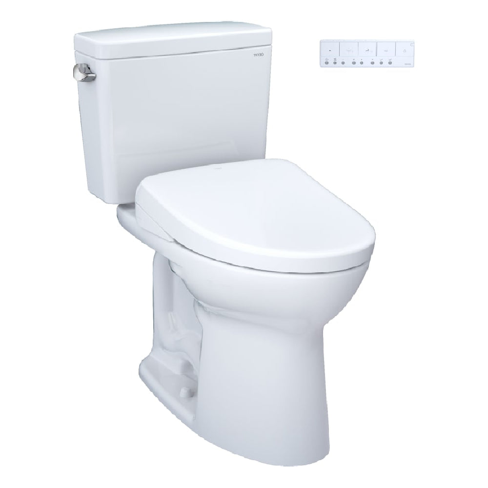 [MW7764726CEG#01] TOTO Drake 1.28 GPF Two Piece Washlet Elongated Toilet Seat With S7 Heated Bidet Seat  And EWater+ (SAK52645)