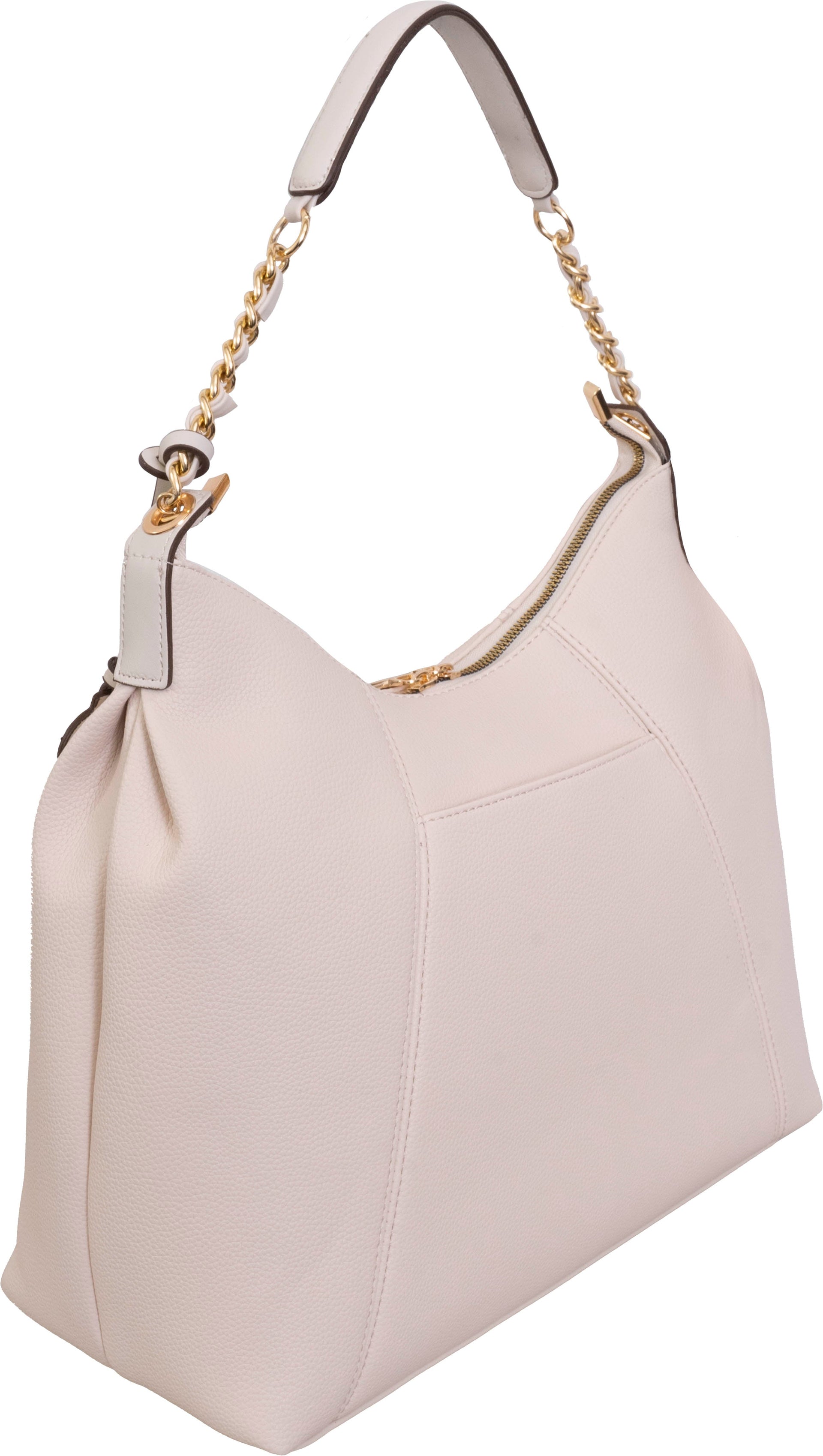 Max Studio Pebble Grain Top Chain Handle Slouchy Hobo Handbag