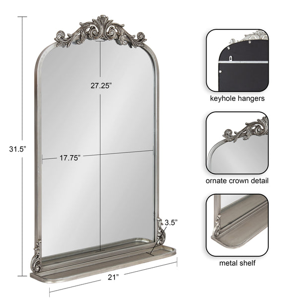 Arendahl Traditional Arch Mirror with Shelf