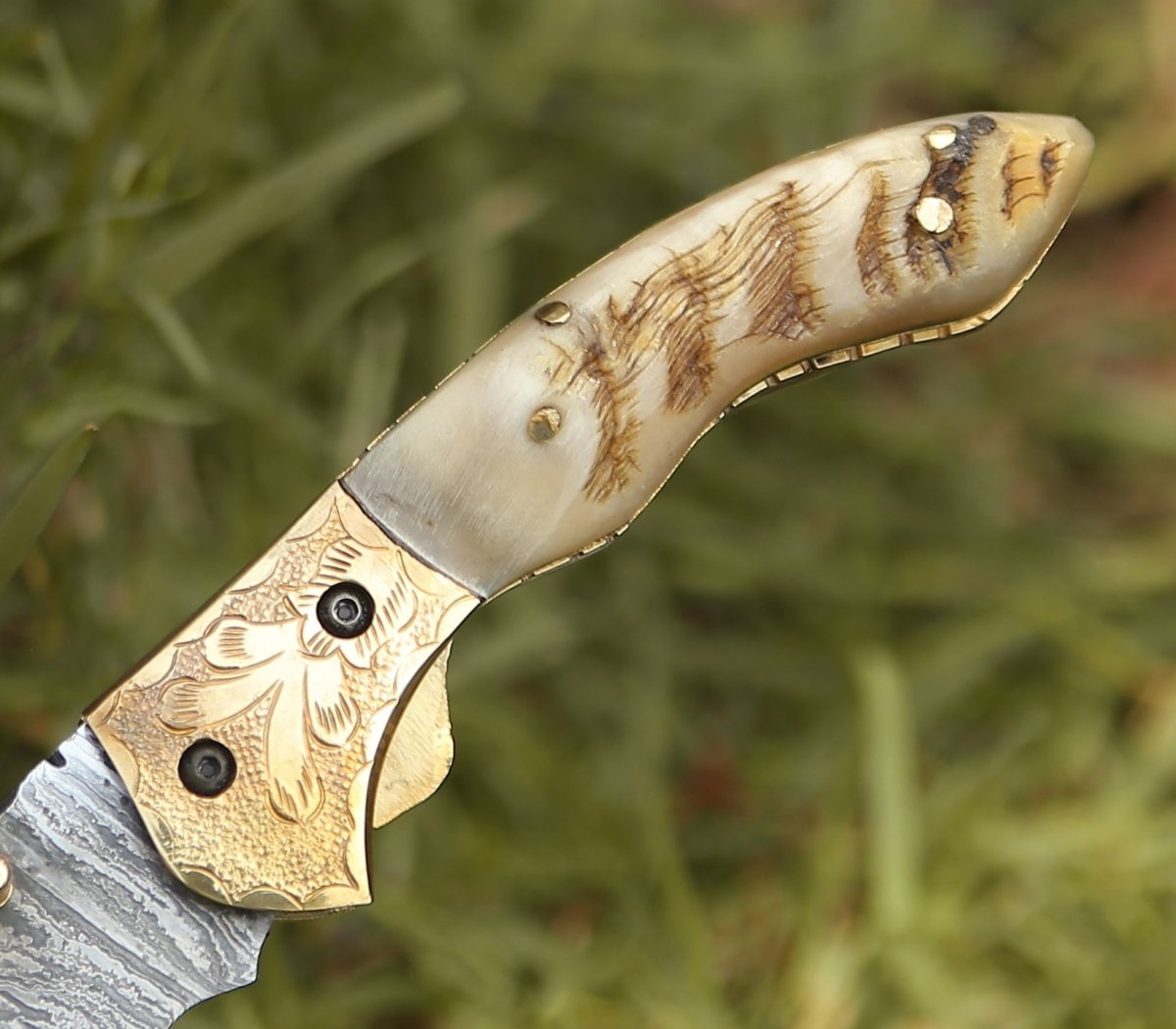 Myst Gentleman's Pocket Folder with Ram Horn Handle