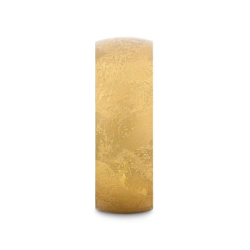 MYSTIC Domed Gold-Plated Titanium Ring with Meteorite Pattern – 8mm