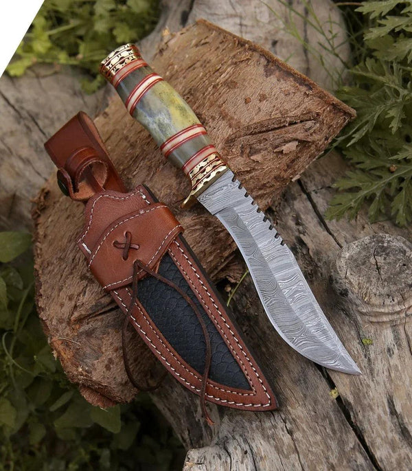 Mythic Kukri Knife with Bone & Brass Handle - Gifts for You 'n Me