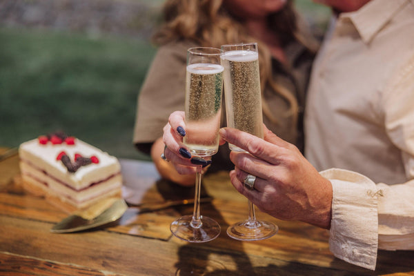 Arbane Champagne Glass Set with Cake Knife