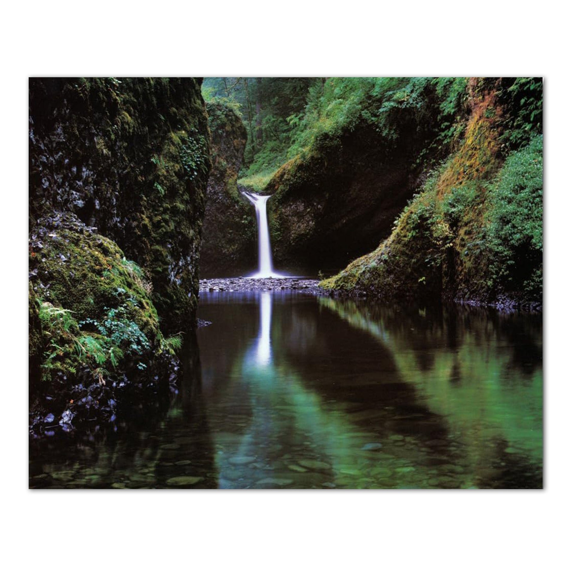 Eagle Creek Waterfall Print - Oregon Waterfall Art 8x10 Photo Print on Lithograph Paper