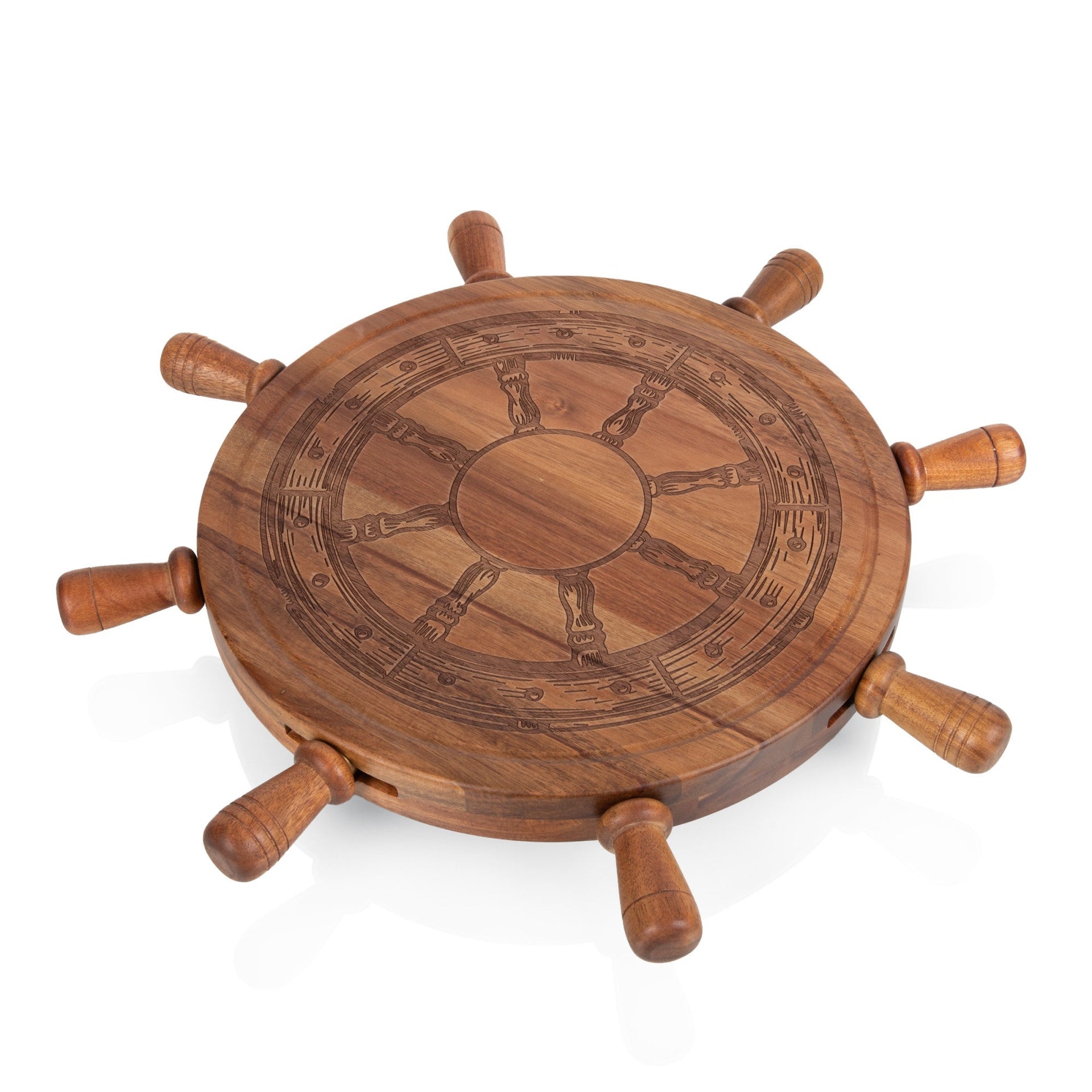 Helmsman Lazy Susan Cheese Board with Tool Set Picnic Time Family of Brands