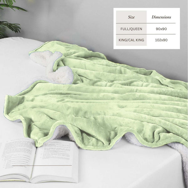 Velvet Plush Sherpa Bed Blanket - Sherpa Fleece Collection