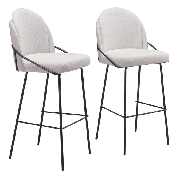 Jambi Barstool (Set of 2) Ivory