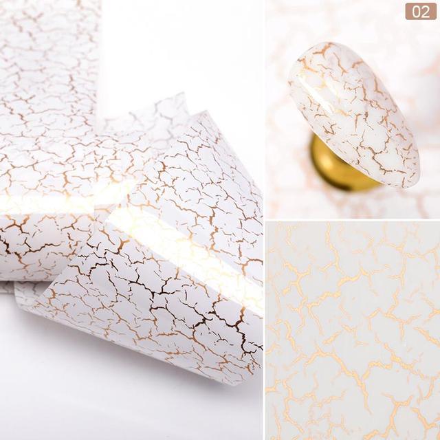 Nail Foils Marble Flower Series Iridescent Nail Art Transfer Sticker Paper Slider Nail Water Decal Design Manicures Decorations  Art Manicures Decoration New Gold Nail Transfer Foils for Nail Arts Nails Supply Holographic Effect Nail Art Foil Stickers Hol