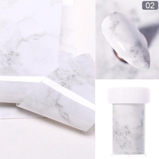 Nail Foils Marble Flower Series Iridescent Nail Art Transfer Sticker Paper Slider Nail Water Decal Design Manicures Decorations  Art Manicures Decoration New Gold Nail Transfer Foils for Nail Arts Nails Supply Holographic Effect Nail Art Foil Stickers Hol
