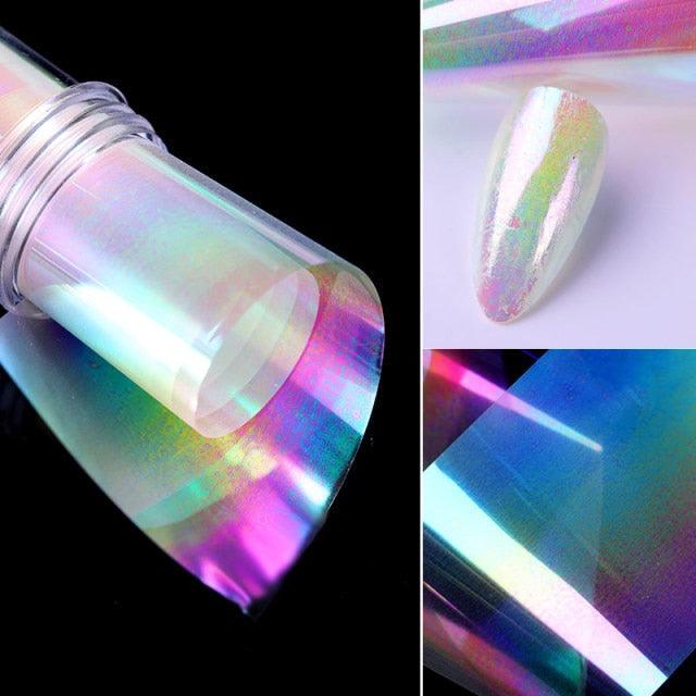 Nail Foils Marble Flower Series Iridescent Nail Art Transfer Sticker Paper Slider Nail Water Decal Design Manicures Decorations  Art Manicures Decoration New Gold Nail Transfer Foils for Nail Arts Nails Supply Holographic Effect Nail Art Foil Stickers Hol